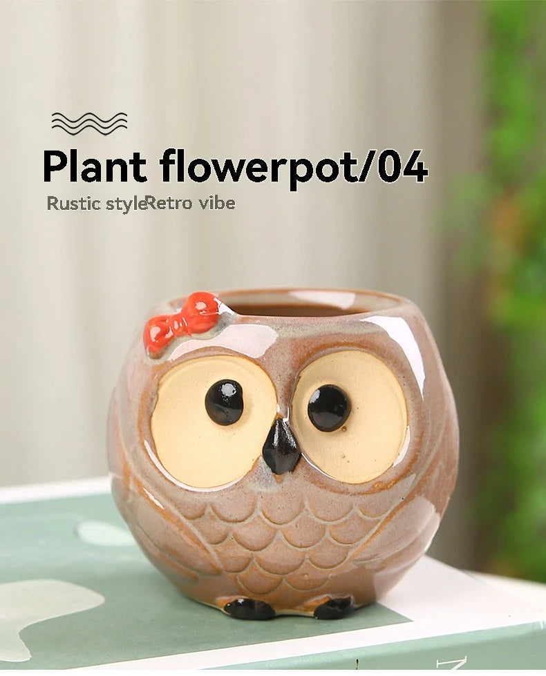 Mini Owl Ceramic Planter™