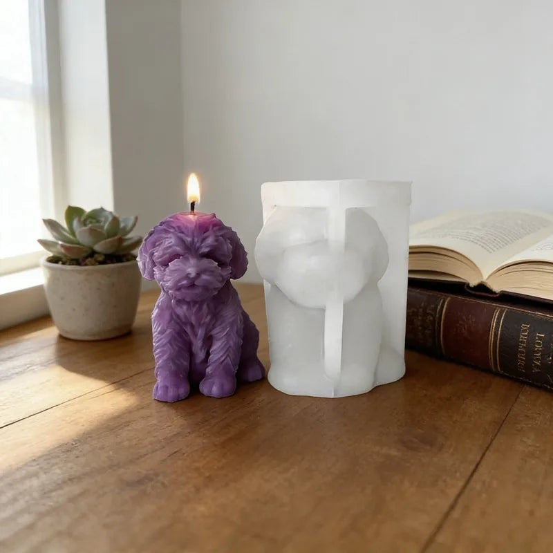Teddy Dog Silicone Candle