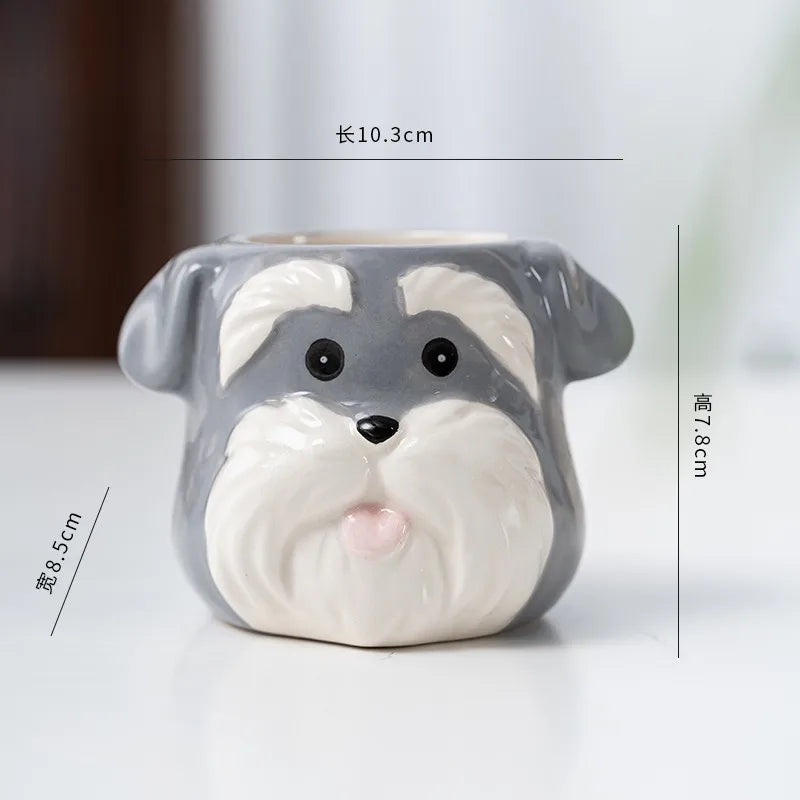 Schnauzer flower pot
