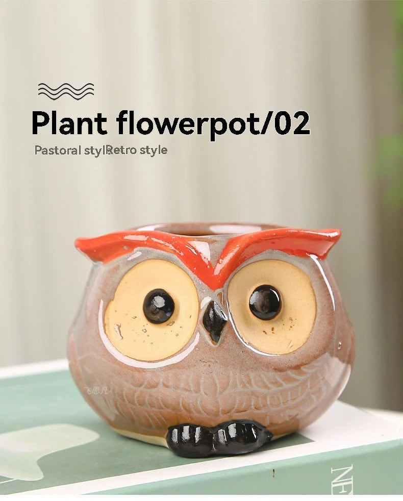 Mini Owl Ceramic Planter™