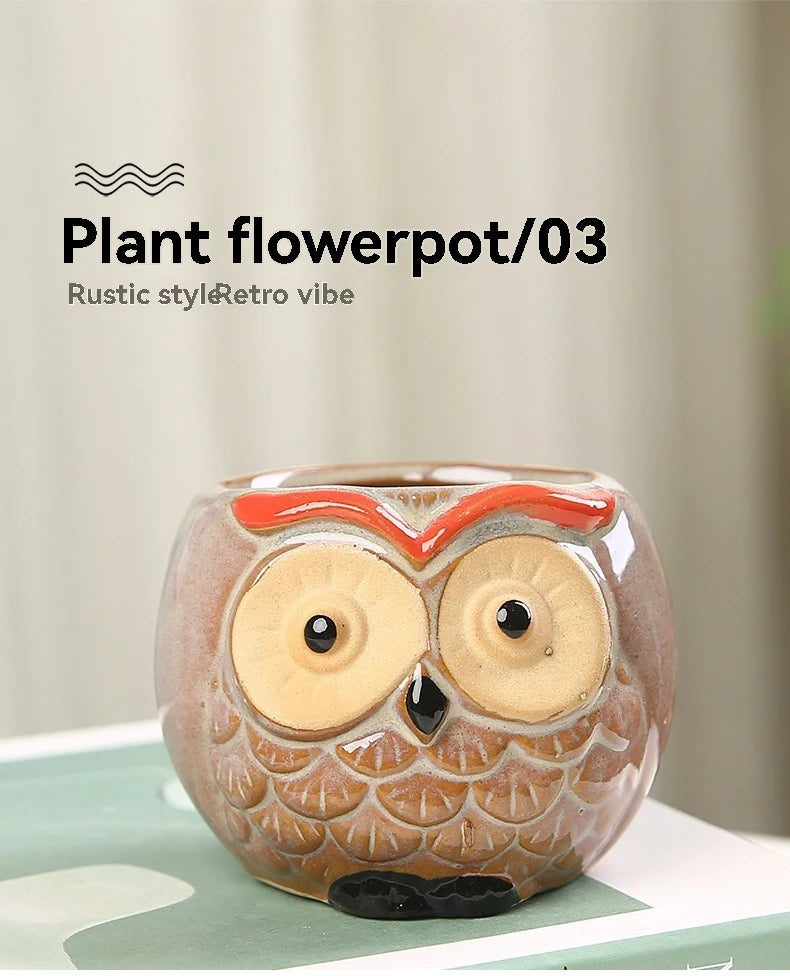 Mini Owl Ceramic Planter™