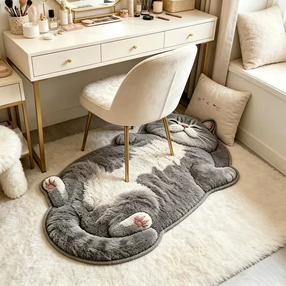 Cat Shaped Plush Rug™