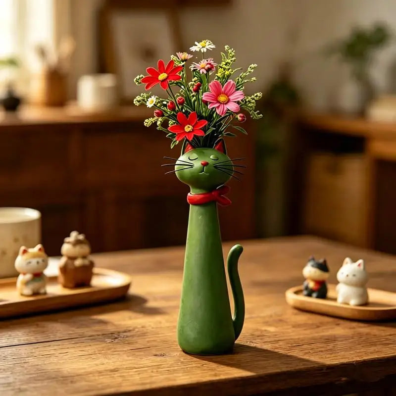 Cat Shaped Vase