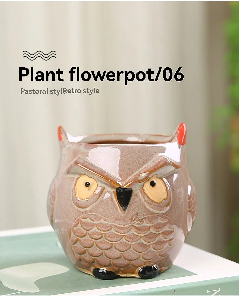 Mini Owl Ceramic Planter™
