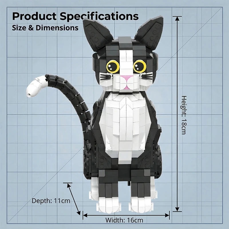 Kawaii Cat Building Blocks