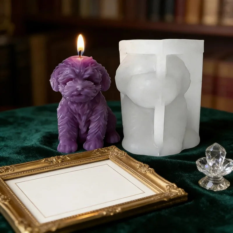 Teddy Dog Silicone Candle